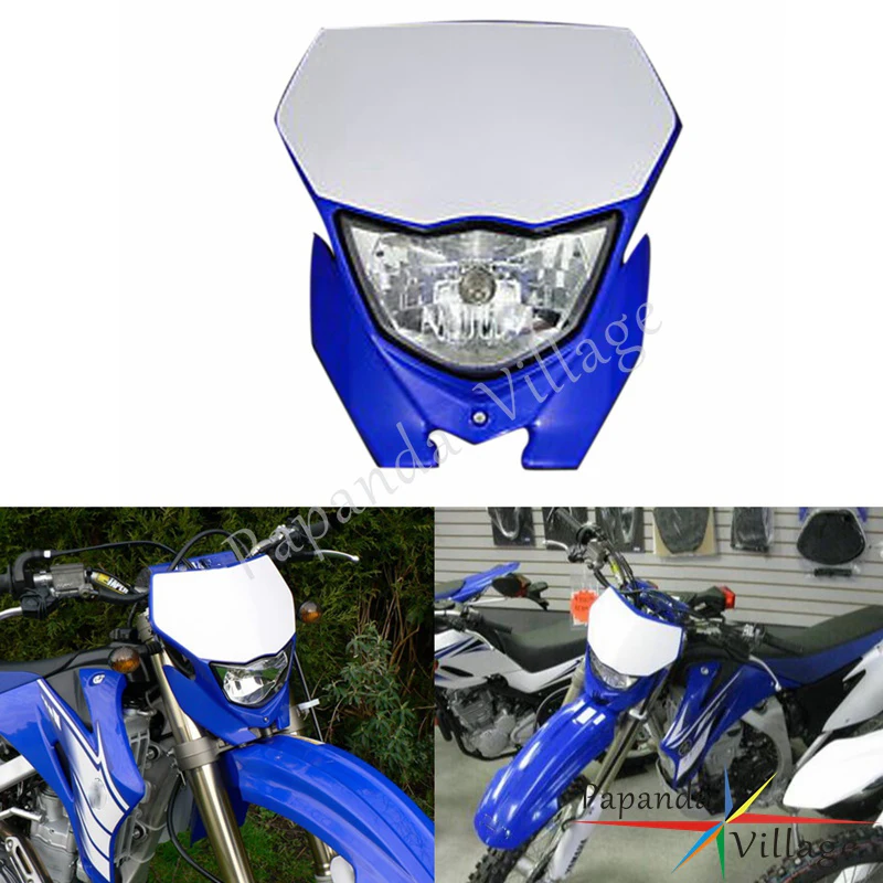 Фара для мотокросса Yamaha WR 250 400 426 450 YZ TTR XT MX синий и белый цвета| |
