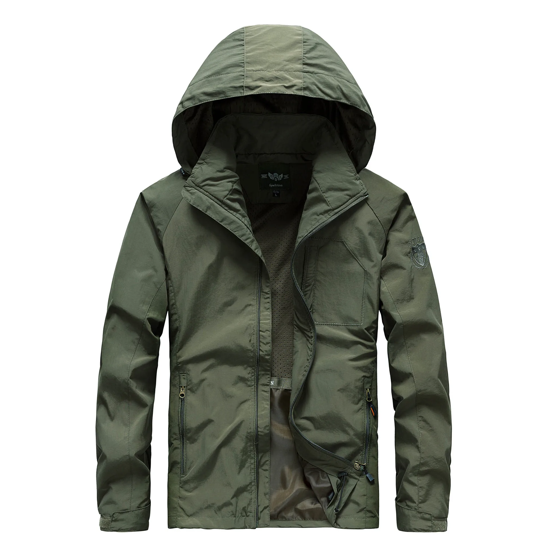 

Весенняя мужская куртка на сезон весна-осень пальто с капюшоном для мальчиков; Свободные Повседневные верхняя одежда размера плюс