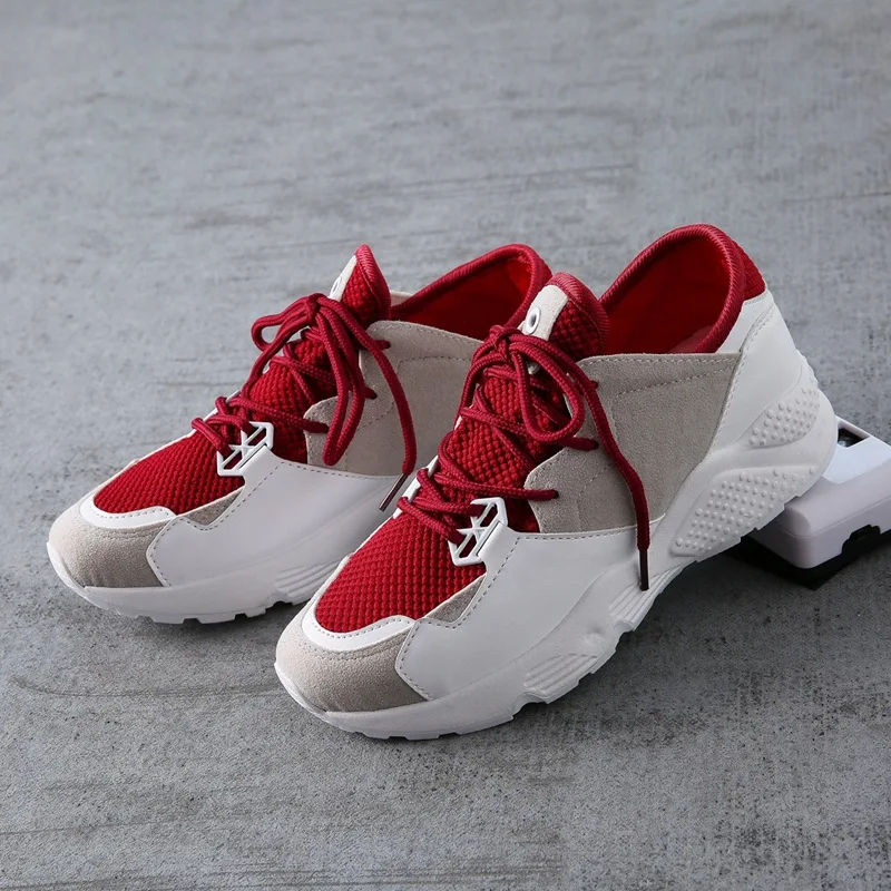 Женские кроссовки CEVABULE на платформе со шнуровкой весну и осень Размеры 35 42