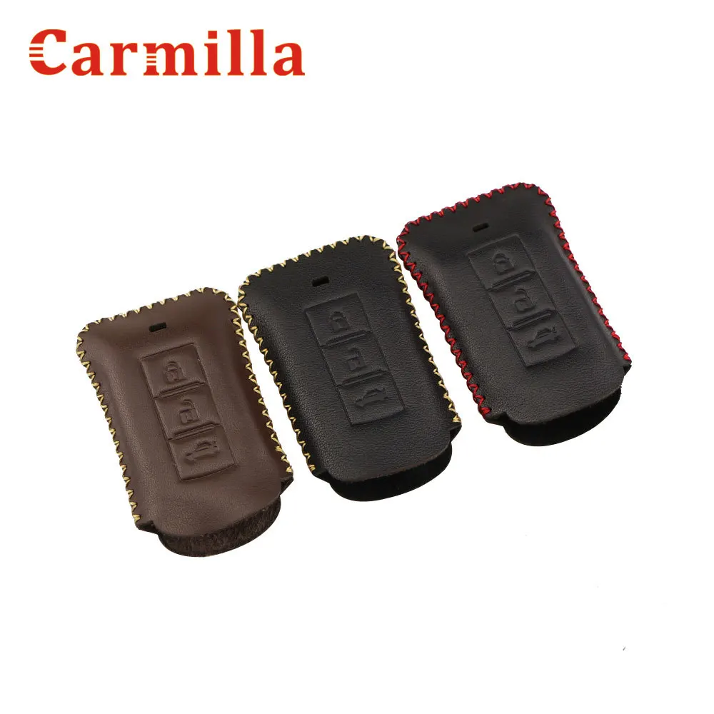 Кожаный защитный чехол для автомобильных ключей смарт ключа Mitsubishi Outlander Pajero Lancer EX