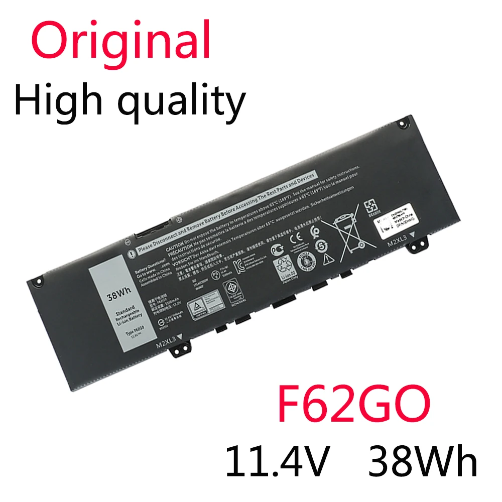 

Оригинальная новая батарея F62G0 для Dell Inspiron 13 5370 7370 7373 Vostro 5370 RPJC3 F62GO CHA01 RPJC3 11,4 V 38WH