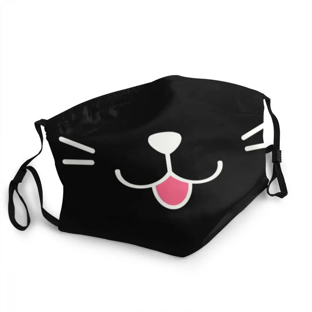 

Маска для лица Happy Cat для мужчин и женщин, неодноразовая Пылезащитная маска с милыми котятами и животными, респиратор для рта