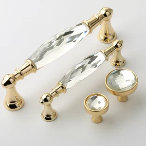 96 128mm k9 crystal kitchen cabinet wine cabinet door handle gold silver drawer tv table dresser knob 5 modern fashion deluxe free global shipping