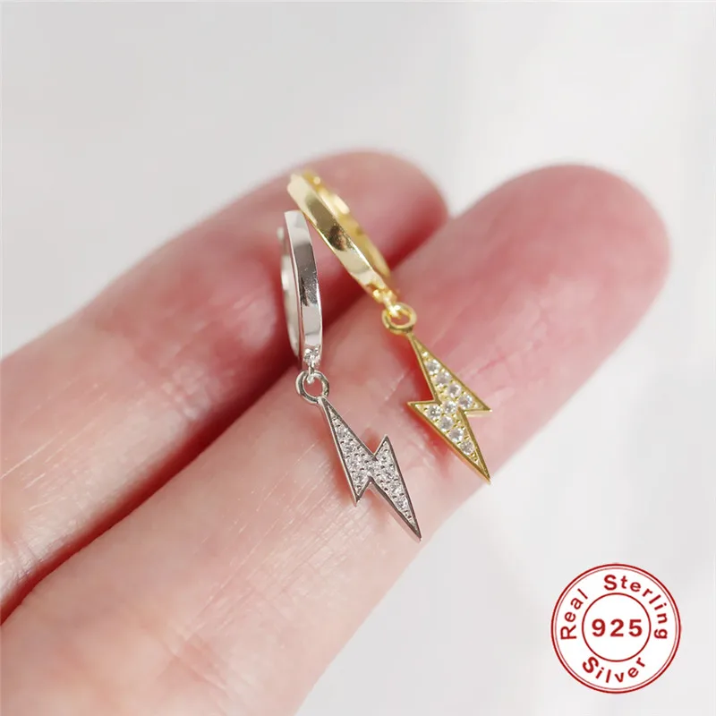 Женские серьги кольца из серебра 925 пробы с фианитом|Серьги-кольца| |