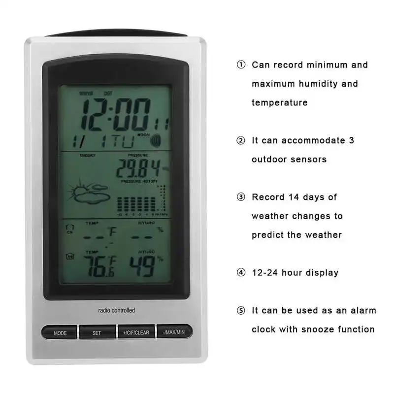 

Temperature Humidity Meter -40-+60 Thermometer Hygrometer table for Indoor