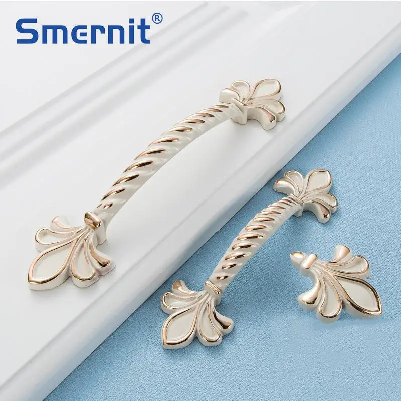 Ручки и ручки для шкафа цвета слоновой кости металлические ящики мебели|cabinet