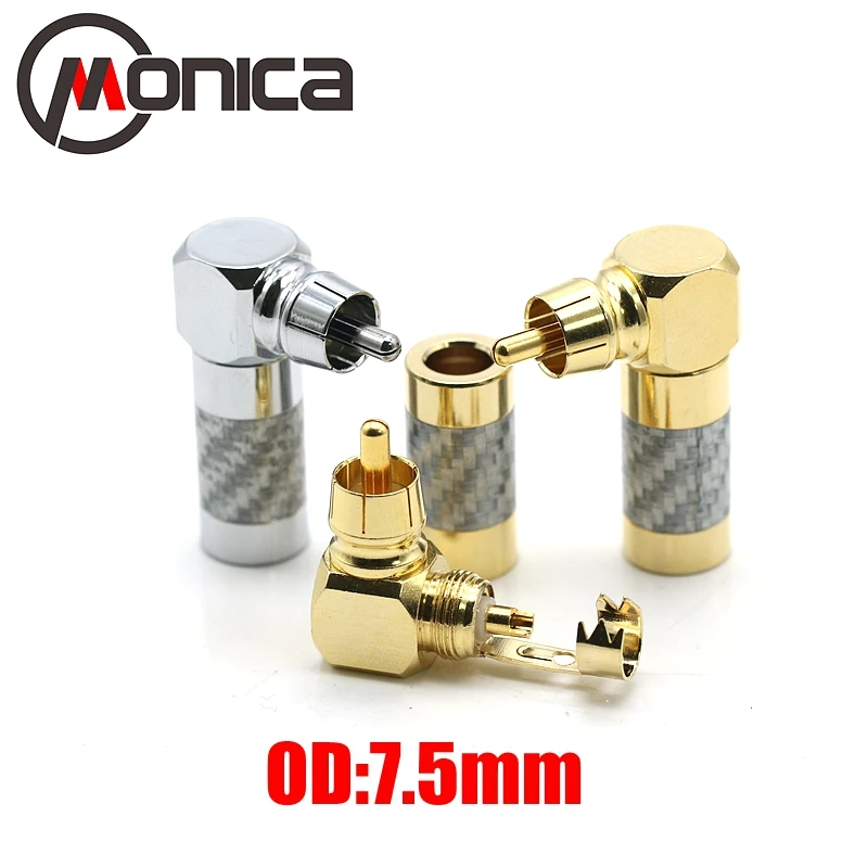 Аудиосигнальная линия Monica с покрытием из чистой меди родиевое покрытие RCA локоть