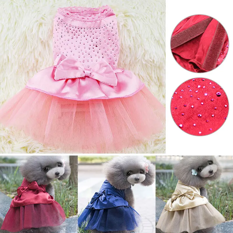 Платье для щенков собак Размеры M L костюм принцессы одежда домашних животных