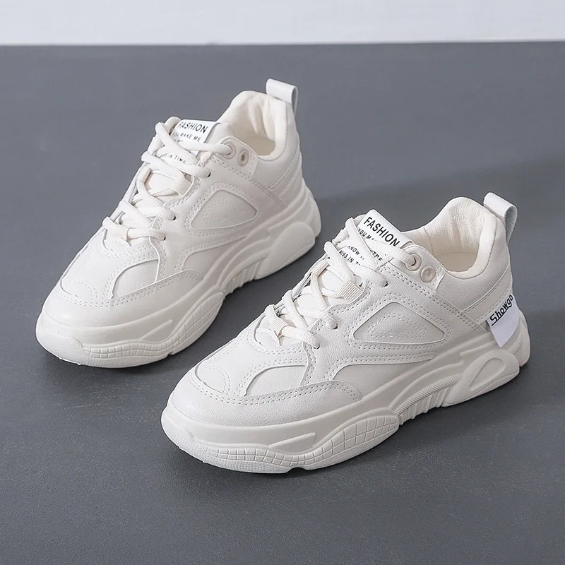 

Korean version of small white shoes women's new spring student running board shoes women's thick bottom Muffin