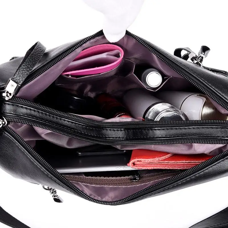 

Designer Women Messenger Bags High Capacity Luxury Crossbody Bags For Women Leather Shoulder Bag Sac A Main Female Handbags 2019