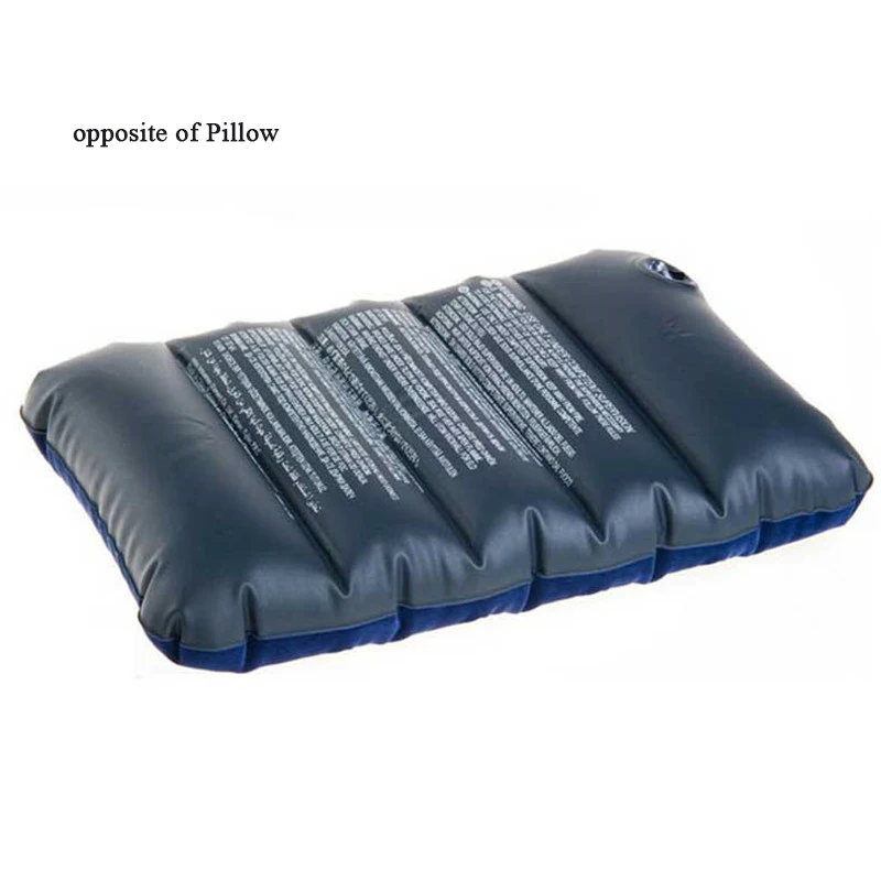 Outdoor Pillows Mat Portable Inflatable Thicken Solid Color Flocking Waist Cushion Lunch Break Travel Camping Picnic Mat 46x30cm