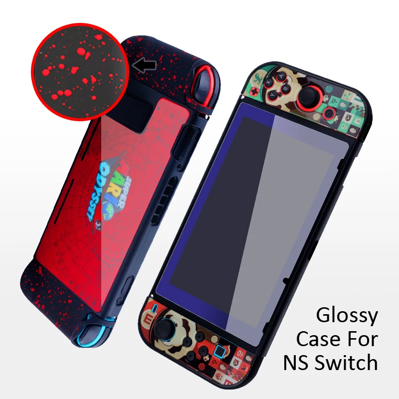 

Clear Protective Shell Fighting Super Hard Back Cover Glossy Tablet Joy Con Case for Nintend Switch