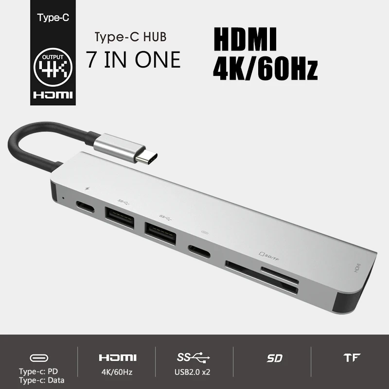 Док-станция для ноутбука 4K 60 Гц USB C RJ45 PD HDMI