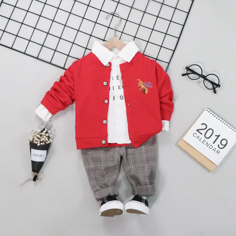 Комплект одежды для маленьких мальчиков новый костюм с героями мультфильмов