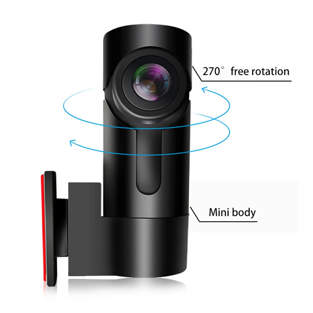 저렴한 미니 1080P 풀 HD 차량 카메라 자동차 DVR 대시 캠 와이파이 170 학위 무선 휴대 전화 연결 캠코더 자동 등록자