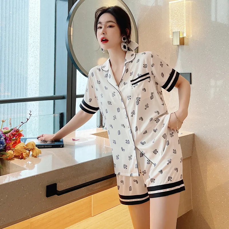 

FiklycSummer Women Pijama Women's Pajamas Silk Pyjamas Women Pajama Dropshipping Pajamas For Women Sleepwear Pajamas Women