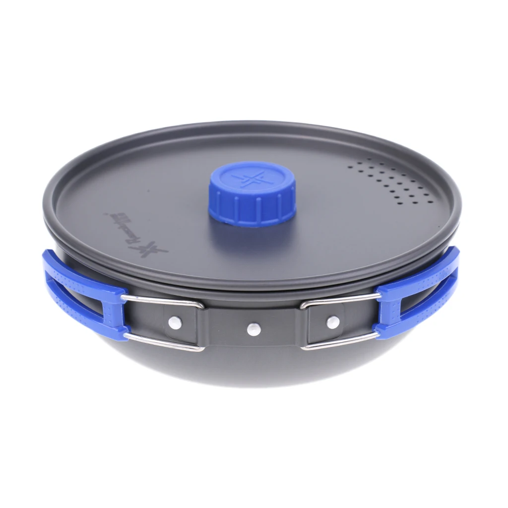 Жесткая анодированная алюминиевая сковорода со складной ручкой кухонная