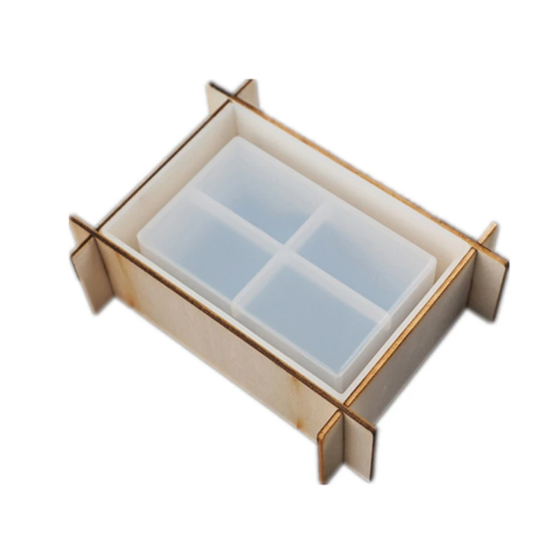 

6Pcs Handmade Silicone Square Coaster Molds for Tea Mat Resin Casting Epoxy Resin Coaster Molds Kit Resin Craft Tools KX4C