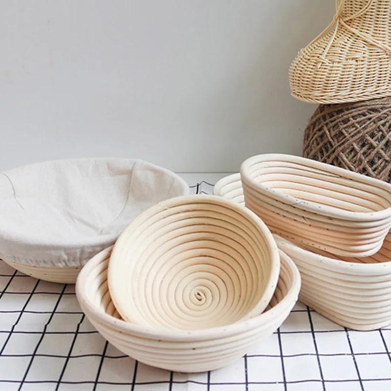 Плетеная корзина из ротанга плетеная для брожения хлеба 13