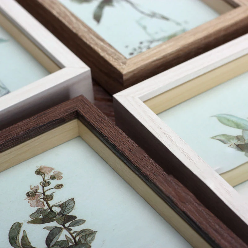 Современная фоторамка из твердой древесины простая деревянная прямоугольная