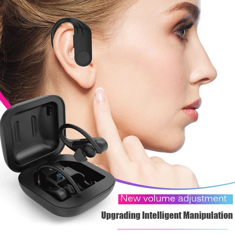 

Kcondicee B1 Led Display Bluetooth Earphone Wireless Headphones TWS Stereo Earbuds Waterproof Noise Cancelling Headset With Mic
