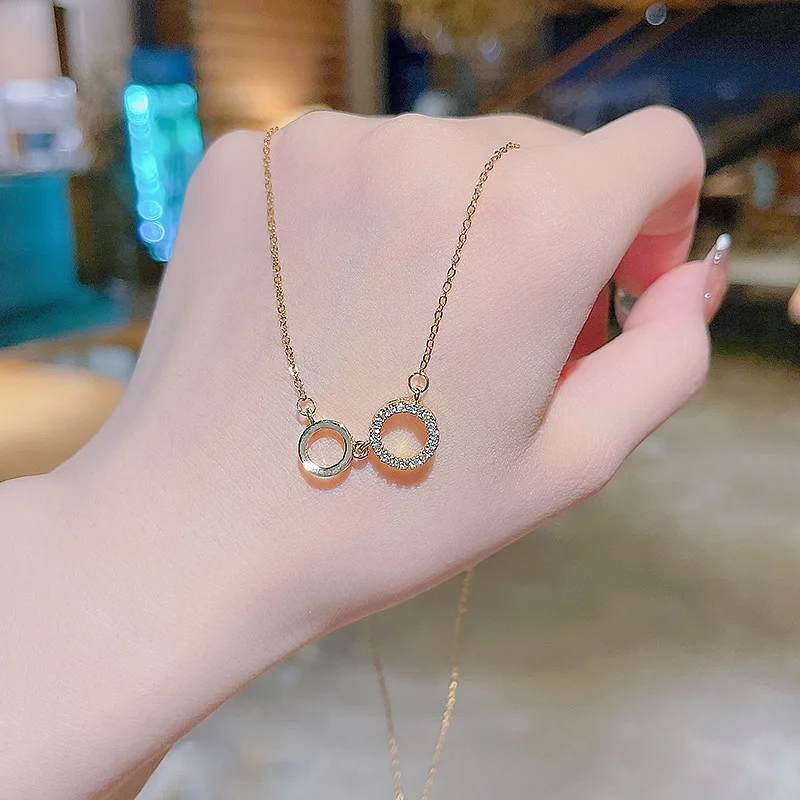 

New Trendy Geometric Pendant Necklace For Women Fashion Stainless Steel Gold Color Choker Necklace Neck Chain Girls Jewelry Gift