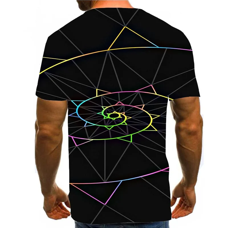 

Men's Graphic T Shirts 3D Print Shirt Daily Tees Spin Pattern Tops