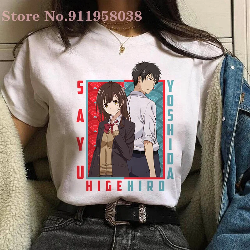 

Harajuku Higehiro Sayu Ogiwara and Yoshida Anime T-shirt Cartoon anime fashion casual o-neck short sleeve women/man T-Shirts