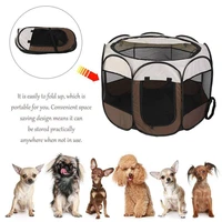 portable folding pet carrier tent playpen breathable easy operation octagon fence outdoor removable puppy kennel bed for cats