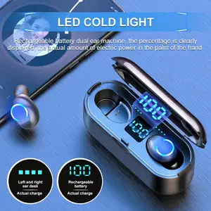 alatour f9 8 wireless headphones 1500mah power bank bluetooth 5 0 earphones sport led digital display headset charging box free global shipping