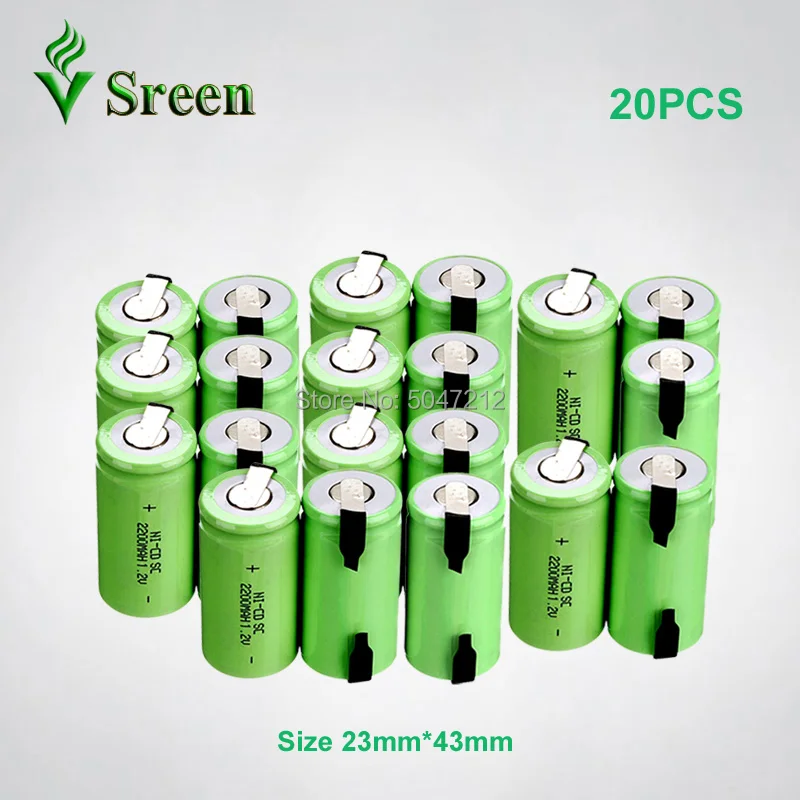SC 2000mAh с никелевым листом DIY to Subc перезаряжаемые пакеты батарей электронный аккумулятор 1,2 V NI-CD аккумуляторная батарея