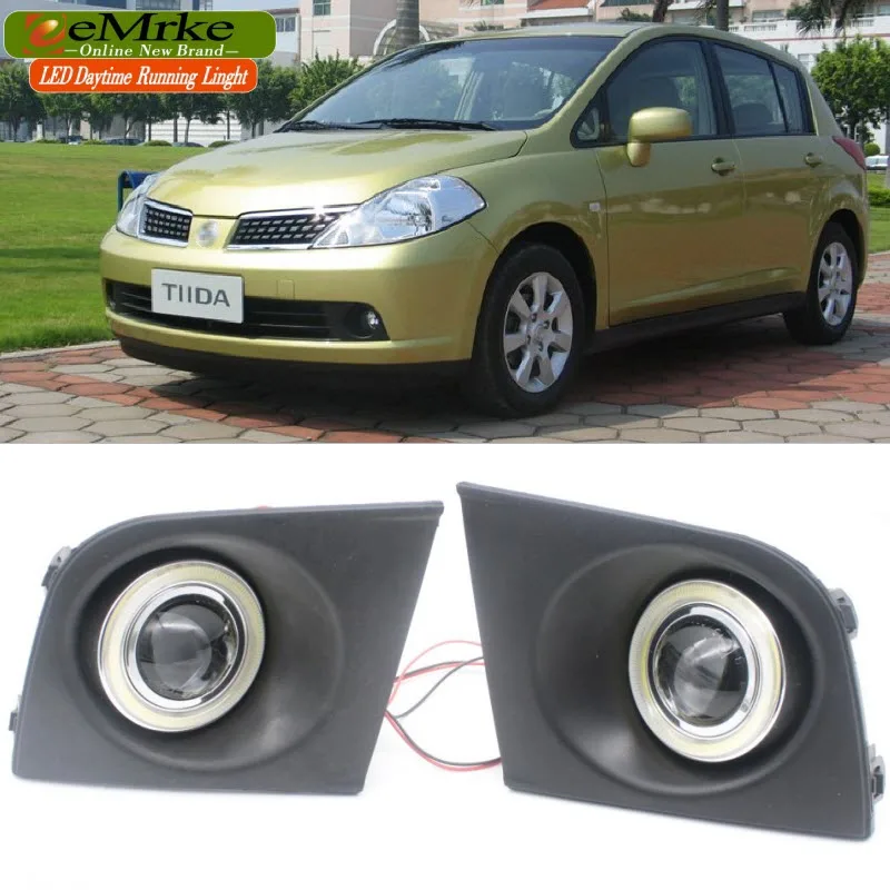 EeMrke для Nissan Tiida C11 Latio 2004 2005 2006 2007 светодиодный Ангельские глазки DRL Габаритные огни