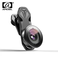 apexel professional mobile lens hd 195 degree super fisheye fisheye lentes 4k phone camera lenses for iphone 7 8 x xiaomi phones