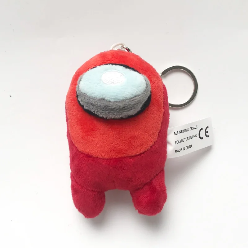 

Hot Anime Game Among Us Keychains Trust No One AmongUs Plush Toys Stuffed Doll Bag Key chain Pendant Gifts Red Small Plushie