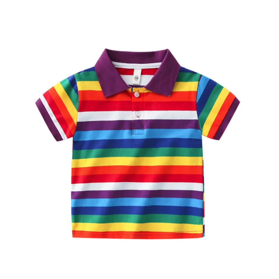 

Summer Baby Boys Shirts Fashion Striped Short Sleeve Kids Shirts Children Clothes Girls Cotton Breathable Boy Tops Outwear