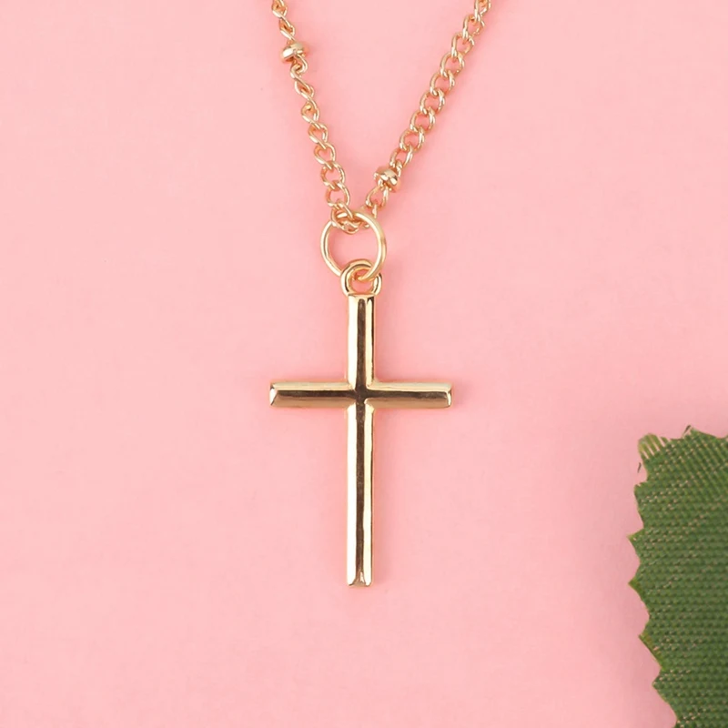 Цепочка с подвеской в виде креста изображением Иисуса|Ожерелья подвеской| |
