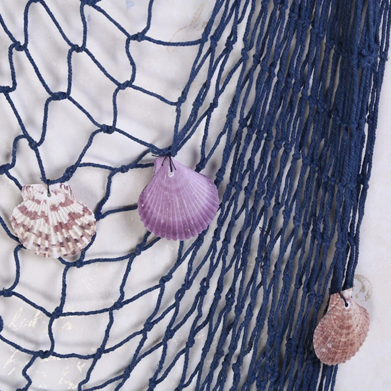 

Creative Fashion100*200cm Fishing Net Shell Mediterranean Sea Style for Home Wedding Party Stage Photography Decoration Crafts
