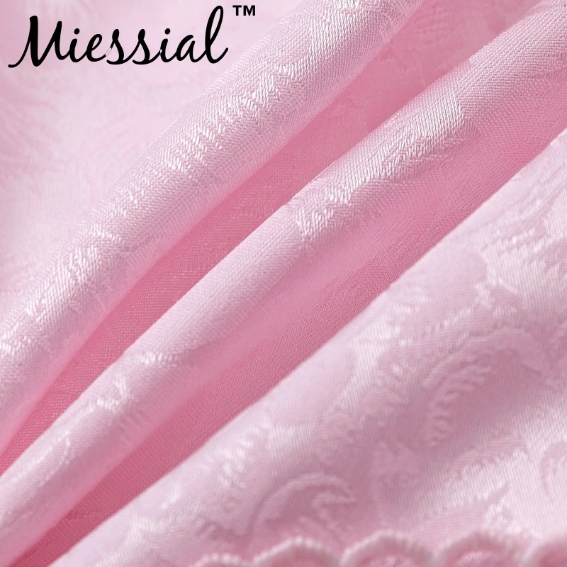 Miessial, Атласные оборки, жаккардовый сексуальный розовый топ на бретелях, женский короткий бандажный топ на бретельках, Женский бандажный укороченный топ с баской