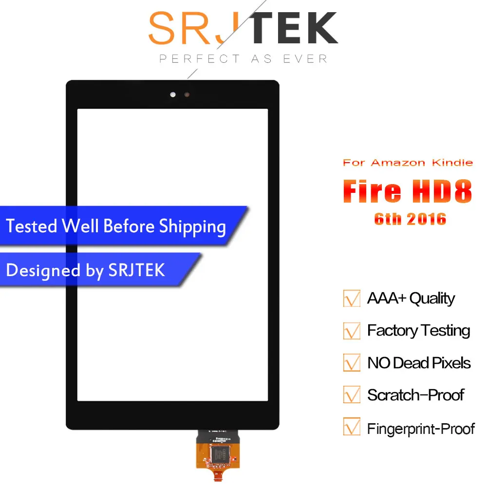 SRJTEK 8 0 ''для Amazon Kindle Fire HD8 6 й HD 2016 Gen сенсорный экран дигитайзер панель сенсор