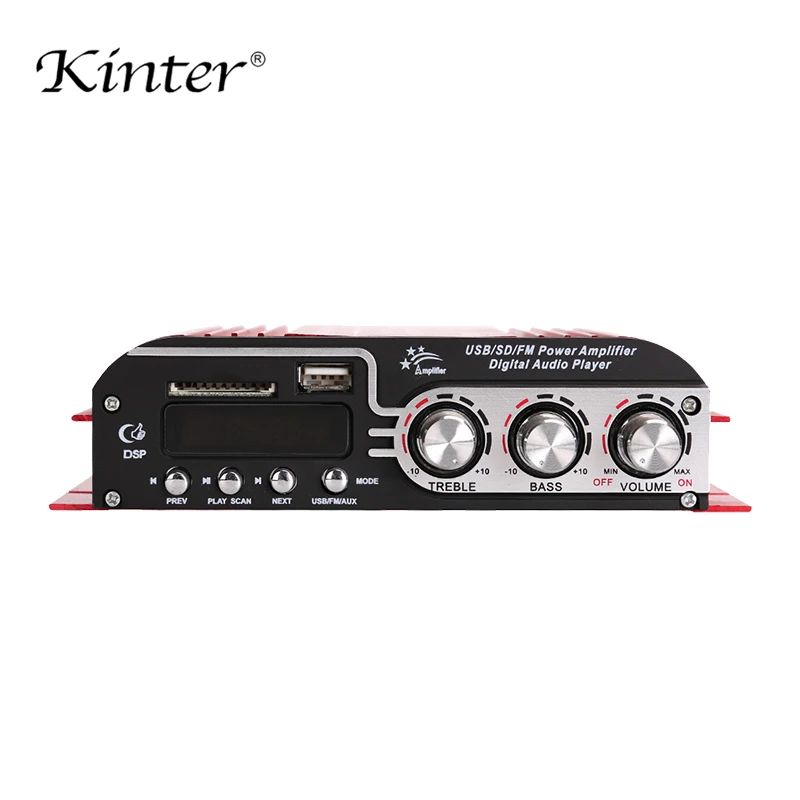 Kinter MA 500 аудио усилитель 4.0CH 30 Вт tda 7377 USB SD FM радио mp3 вход воспроизведение стерео