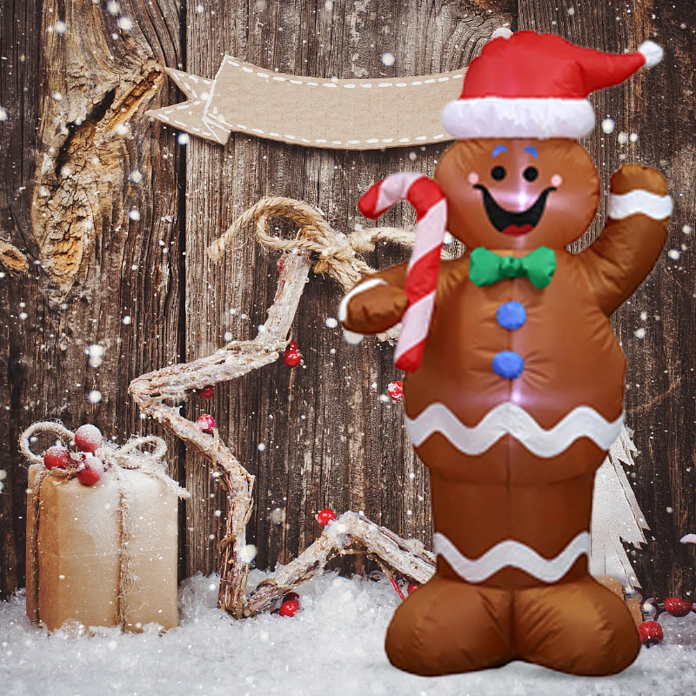 Вечерние украшения 1 8/2 4 м надувные в виде деда мороза пряника снеговика