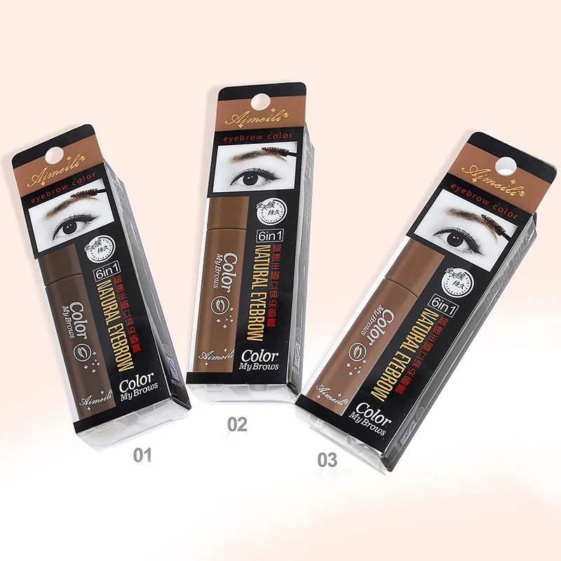 3 цвета стойкий водостойкий тушь для бровей Крем гель Водостойкий тинт Набор