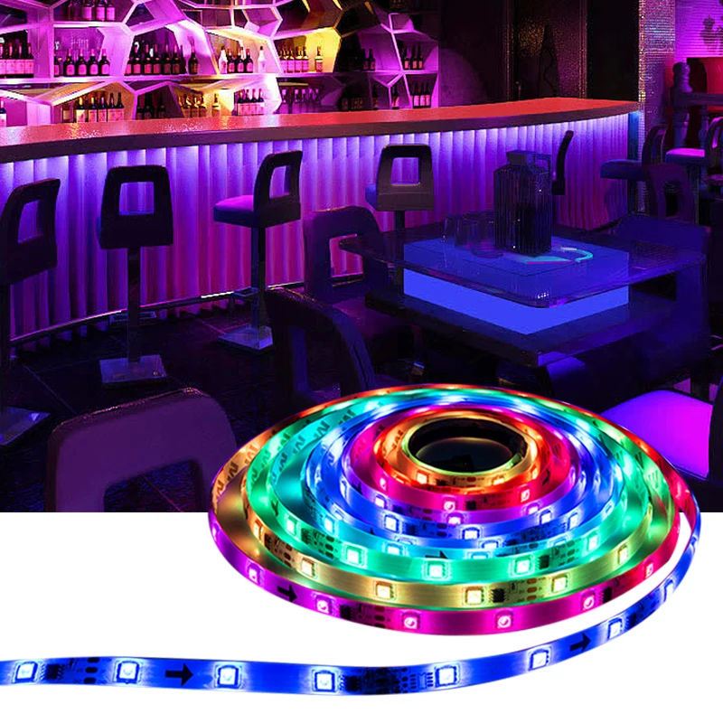 

12V LED Strip 2811 IC RGB 5050 Led Flexible Light 300 Mode Smart Strip Ribbon Tape HDTV Desktop Screen Backlight Bias lighting