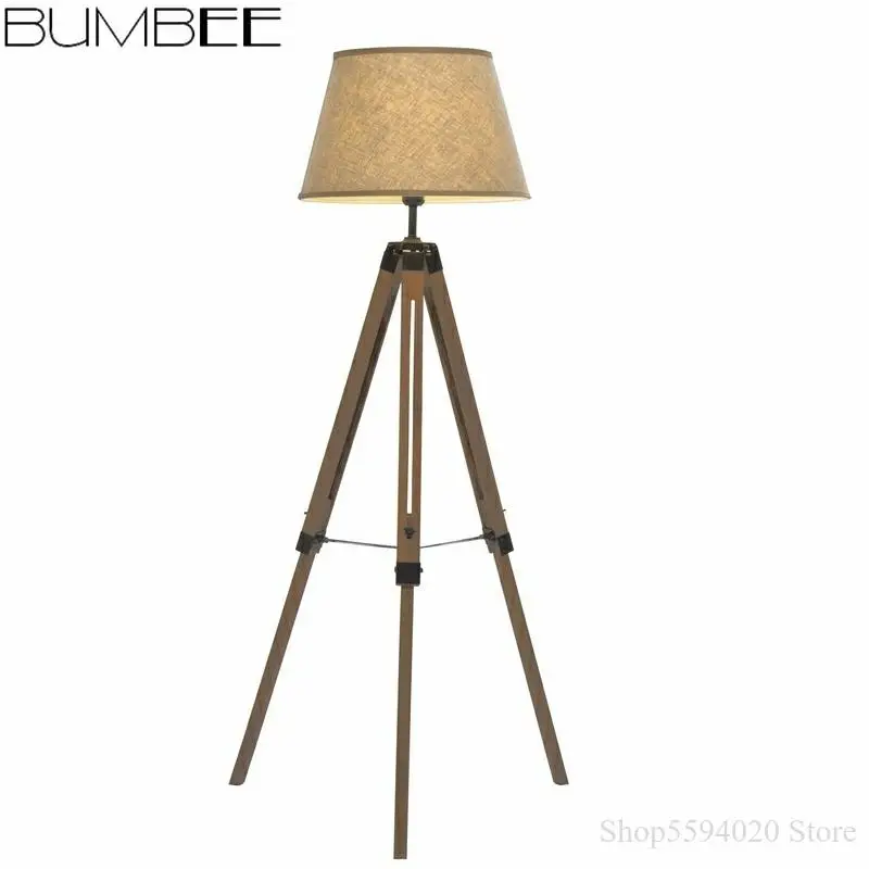 Деревянный напольный светильник Ins в скандинавском стиле креативная