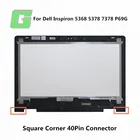 Dell Inspiron 13 5000 5368 5378 5379 P69G FHD ЖК-дисплей Дисплей Панель Сенсорное стекло дигитайзер Экран в сборе с прямым углом рамка