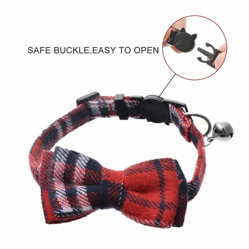 Инструменты для домашних животных милый клетчатый ошейник кошек модный