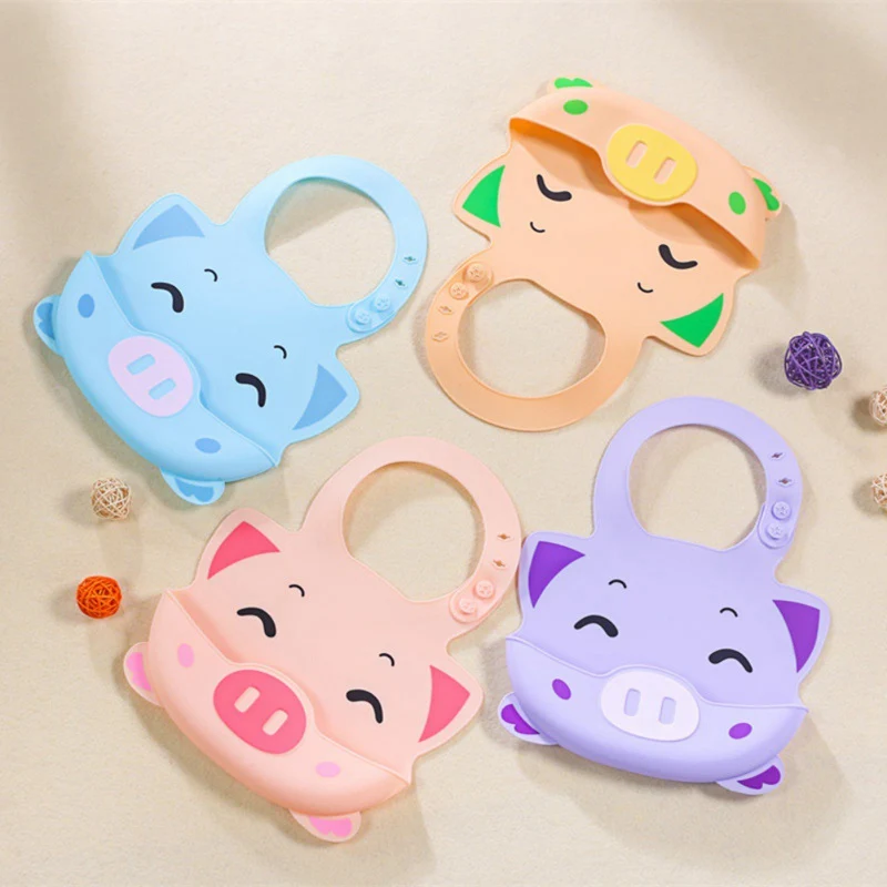 12 цветов детские нагрудники 0-12 м водонепроницаемый силиконовый мультфильм