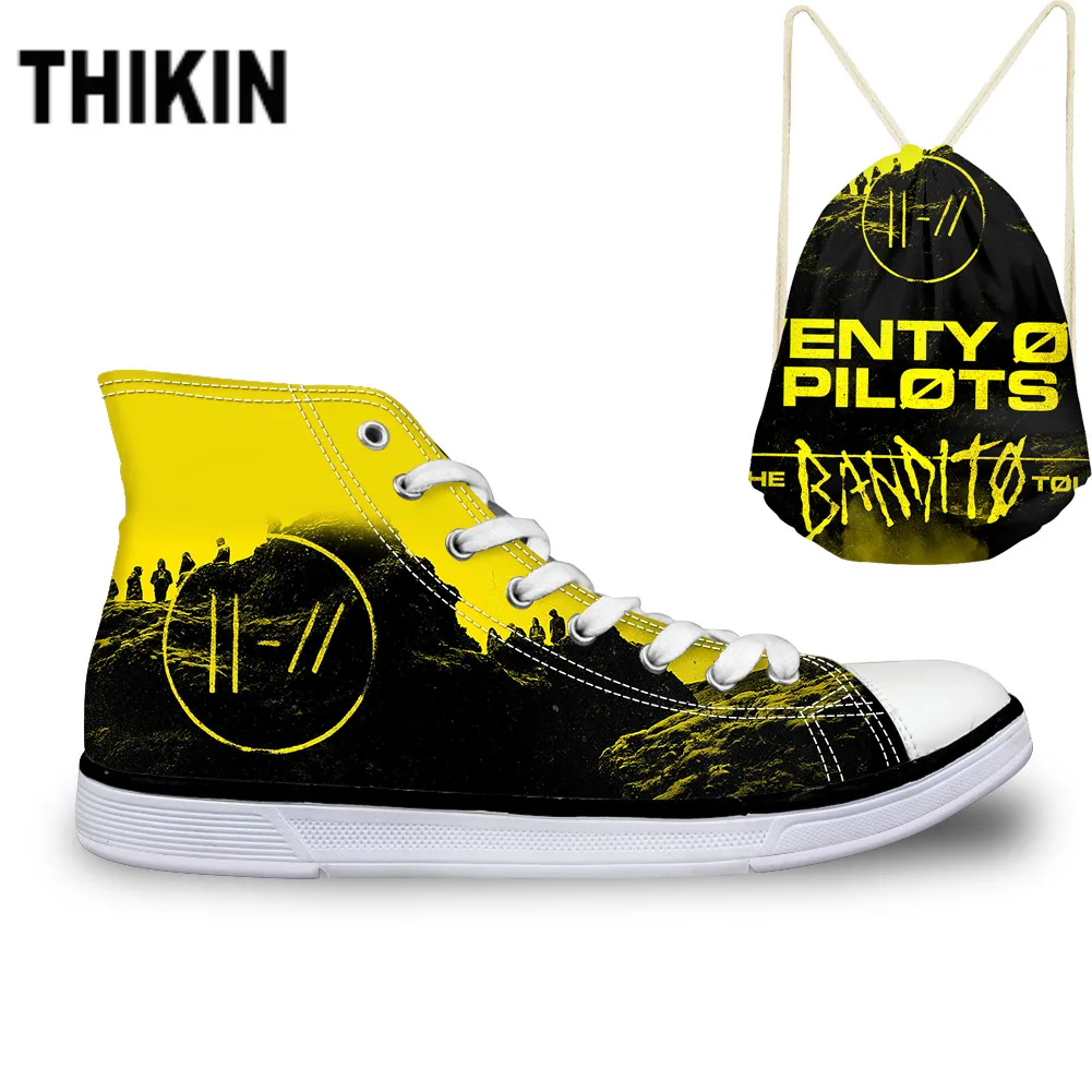 ThiKin Twenty one pilots печатные школьные сумки, рюкзаки, черный рюкзак, Подростковый ортопедический ранец для мальчиков и девочек, дропшиппинг