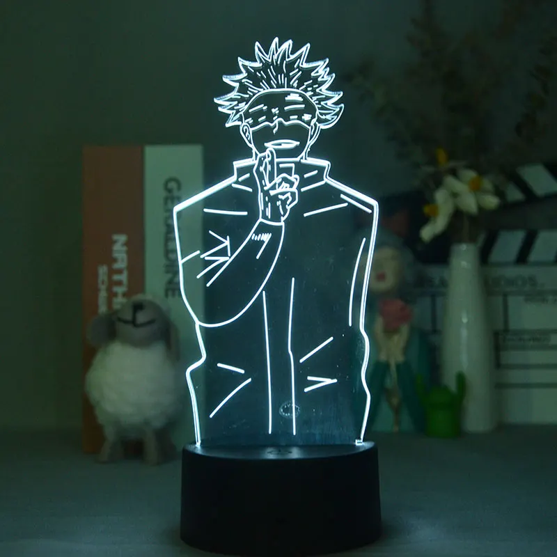 

Jujutsu Kaisen Gojo Satoru Table Lamp 3d Bluetooth Control Japanese Anime for Desk LED Light Best Gift Lighting for Night Light
