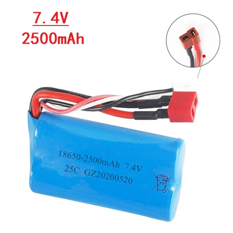 Литий Полимерный Аккумулятор 7 4 В 2200 мАч 18650 2S T разъем для Q46 Wltoys 10428 /12428/12423
